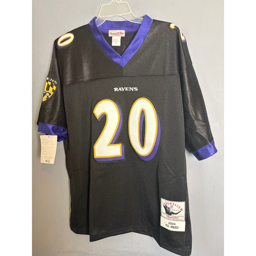 M&N Ed Reed Baltimore Ravens 2004 Jersey #20 Korea Mesh Dazzle Size 48 NWT